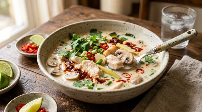 Thai Coconut Soup (Tom Kha Gai)
