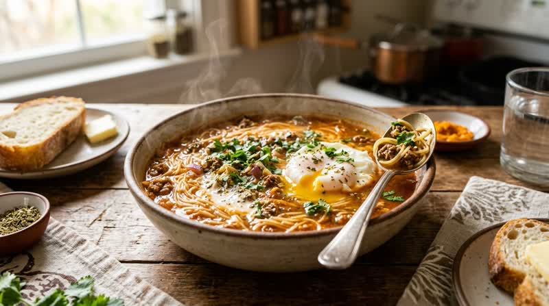 Sopa a la Minuta (Peruvian Minute Soup)