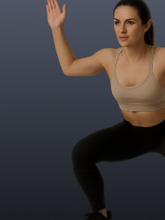 Squat jumping jacks - Full-body workout