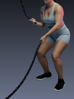 Battle Rope Overhead Waves - Total Body Burn!