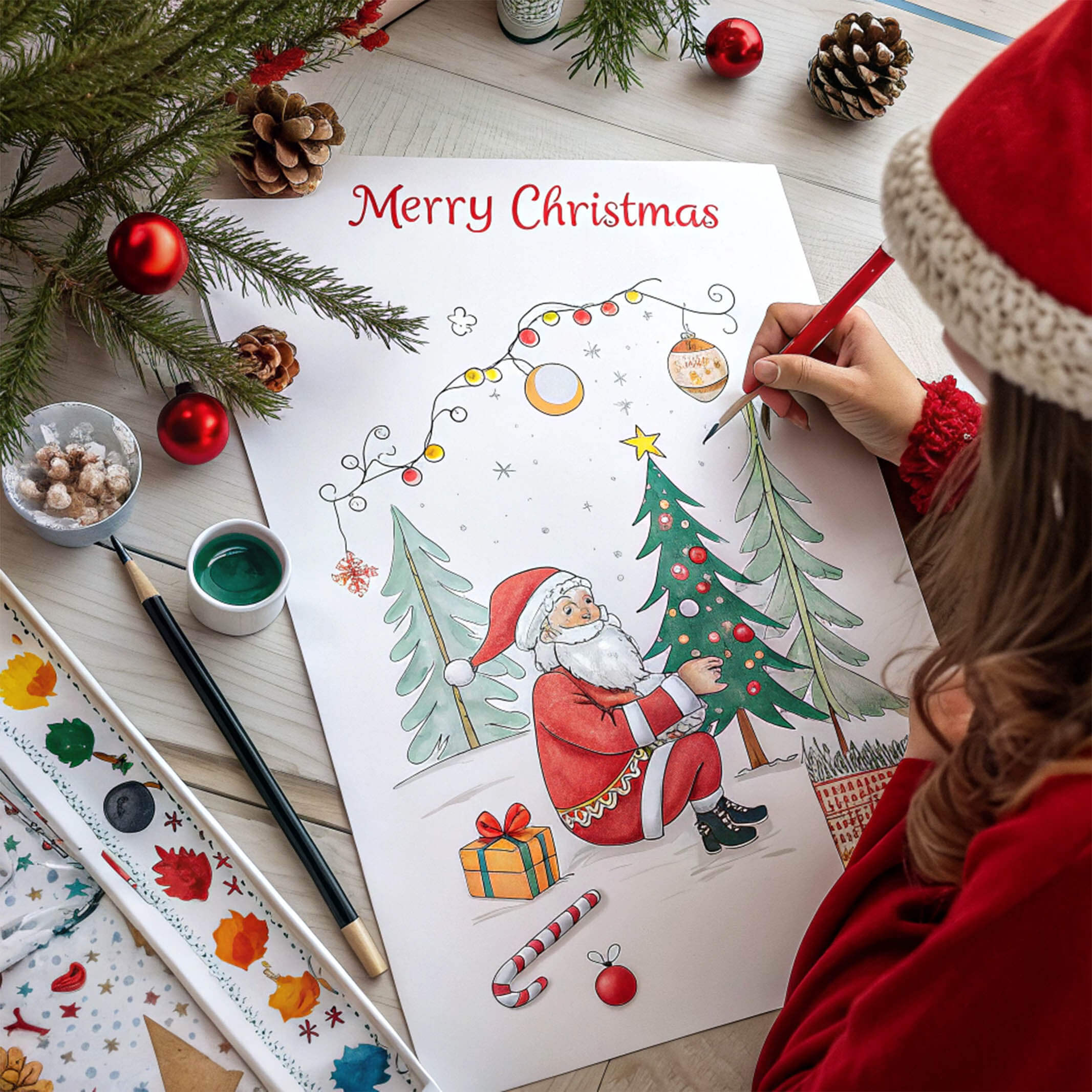 Coloring Book: Santa Claus Christmas