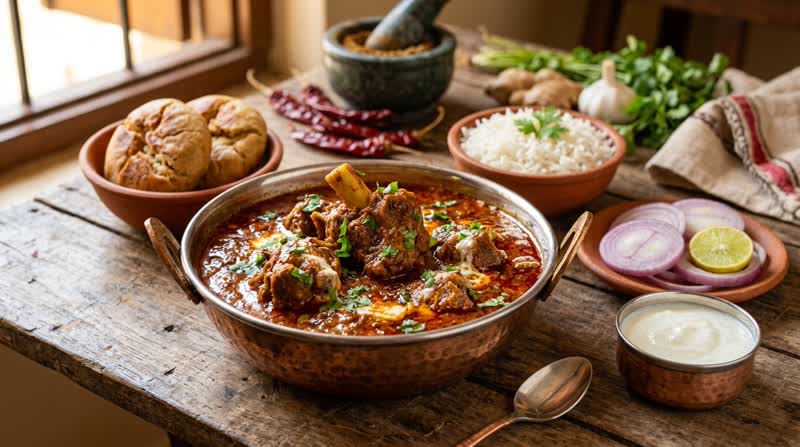 Rajasthani Laal Maas (Spicy Mutton Curry)